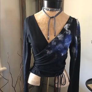 Sarah Pacini wrap sweater